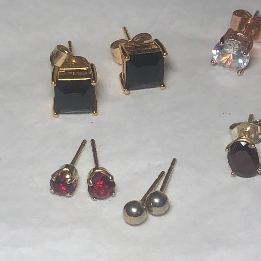 Gemstone Stud Earring Bundle - image 3